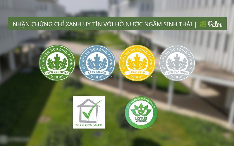 Nhận các chứng chỉ xanh bằng bể ngầm bằng nhựa